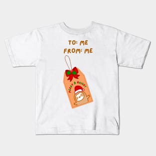 Funny Merry and Bright Christmas Gift Tag Kids T-Shirt